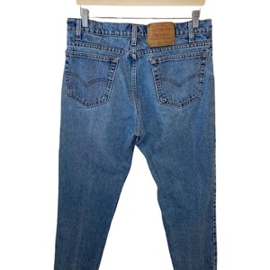Vintage Levis 512 jeans, size W36 L32, vintage jeans, denim blue wash jeans, 90s wide leg denim, baggy jeans, 100% cotton, relaxed fit