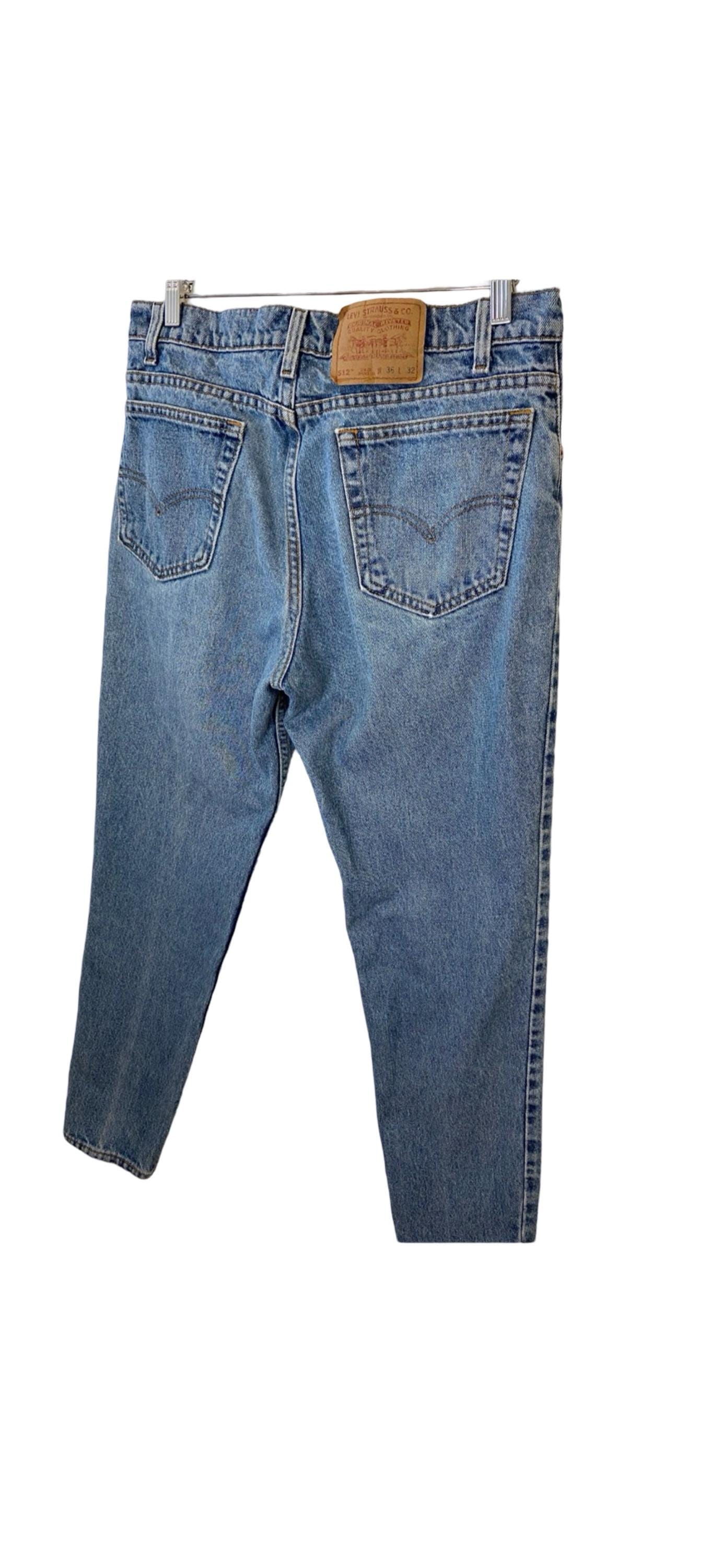 Vintage Levis 512 Jeans, W36 L32, Baggy 90s Denim - Etsy