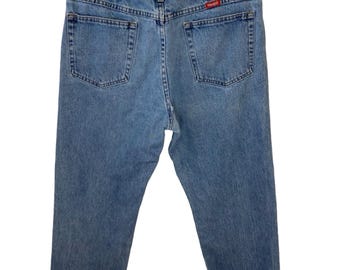Vintage Wrangler Baggy Jeans, 90s Blue Denim, Relaxed Fit (W36 L30)