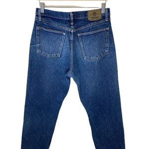 Vintage Wrangler jeans, size W32, vintage jeans, denim blue wash jeans, 90s wide leg denim, baggy jeans, 100% cotton, relaxed fit, size 29