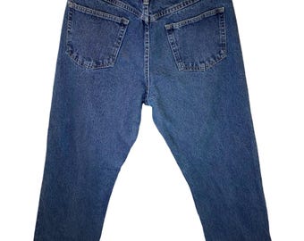Vintage Wrangler Jeans, 90s Blue Wash Denim, Relaxed Fit (W35)