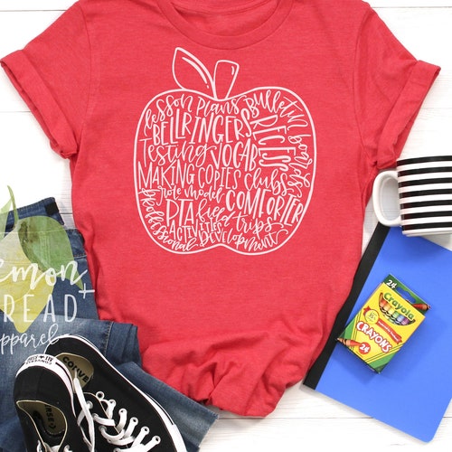 Education Pullover Apple Pocket Sweatshirt Classroom Outfit Teacher Sweater Kindergarten Fruit Gift for Teacher Elementary School