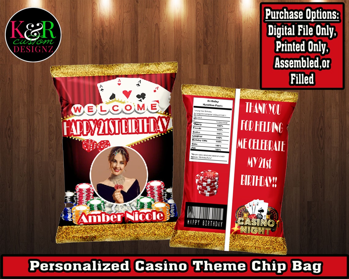Casino Chip BagsCasino Party Favors Party Favor Bags Custom Etsy