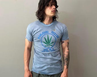 Rare Vintage 70s Marijuana Pickers Tee • fits like M