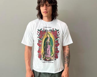 Vintage Virgen de Guadalupe Piedras Negras Mexico Tee • L/XL