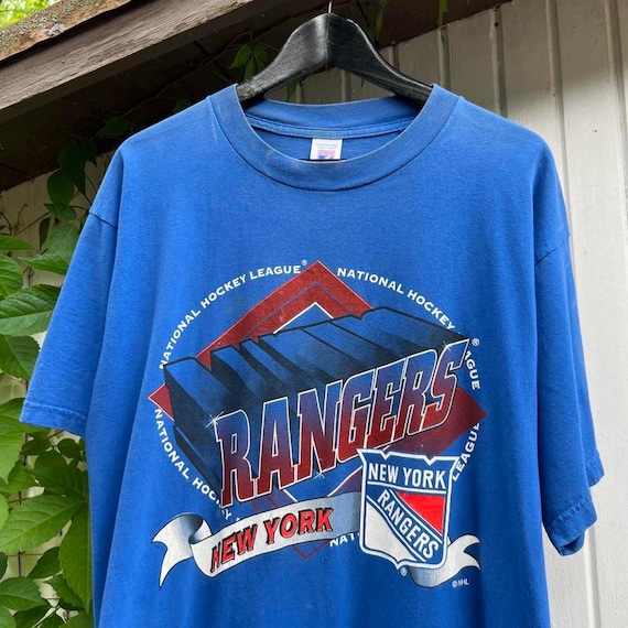 Vintage 90s New York Rangers Hockey Tee / XL