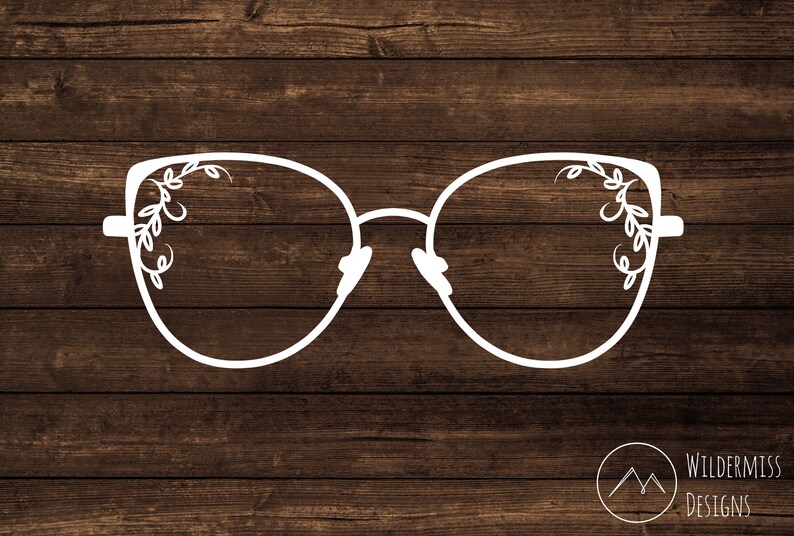 Eye Glasses Frames Vinyl Decal Sticker Laptop Decal Car Etsy