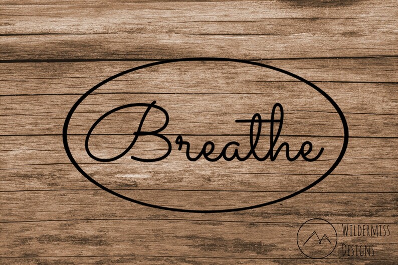 Breathe Vinyl Decal Breathe Decal Laptop Decal Just Breathe Decal Water Bottle Decal Stay Calm Decal Car Decal Nature Decal