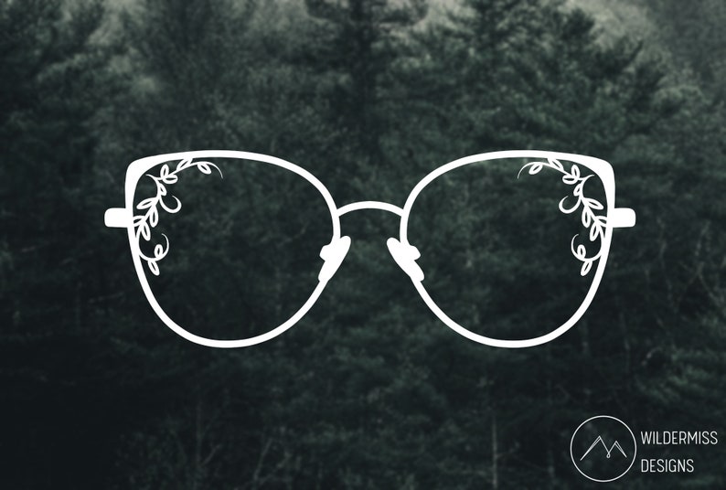 Eye Glasses Frames Vinyl Decal Sticker Laptop Decal Car Etsy