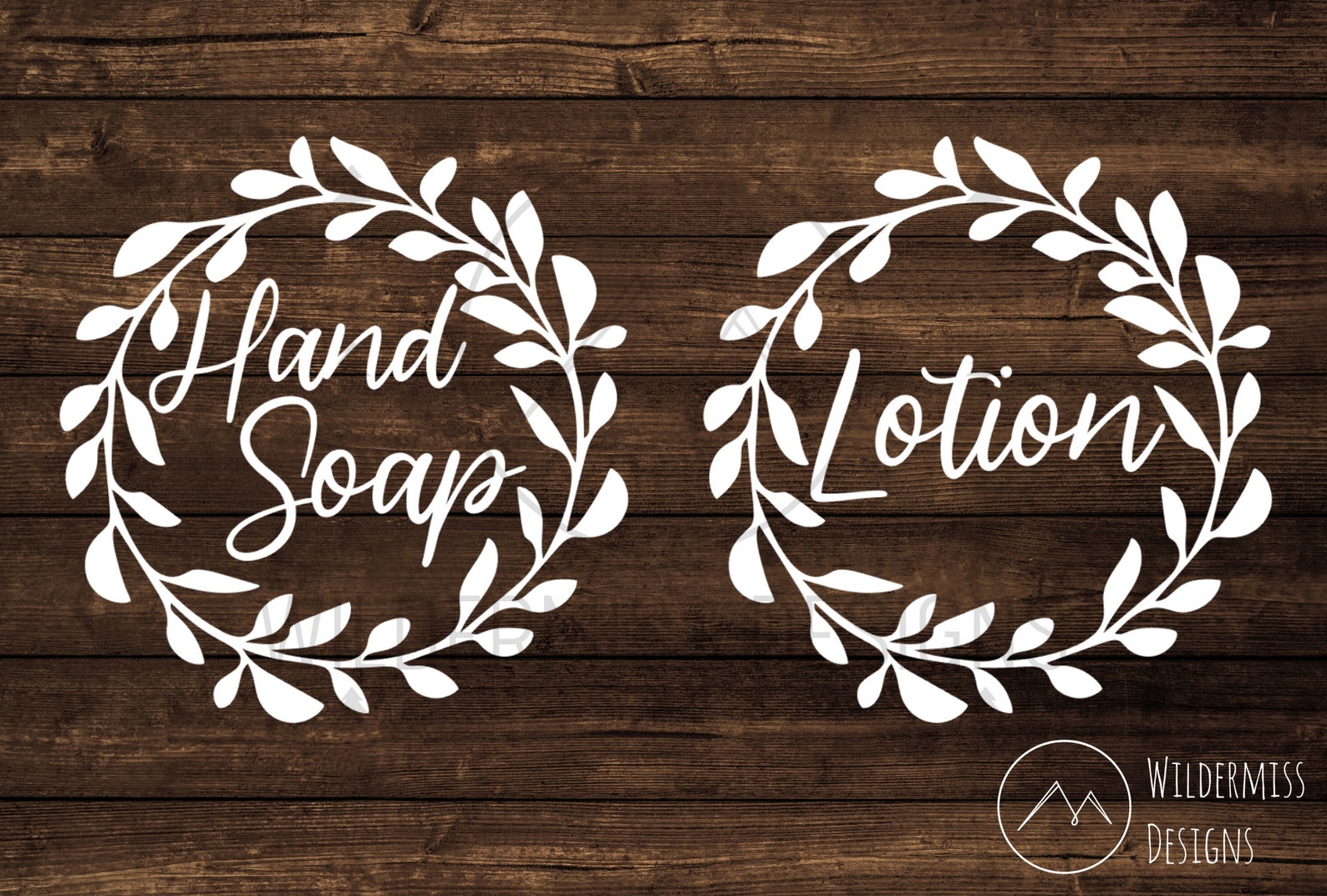 Hand Soap Decal SET 2 Hand Lotion Bathroom Decals Soap Etsy