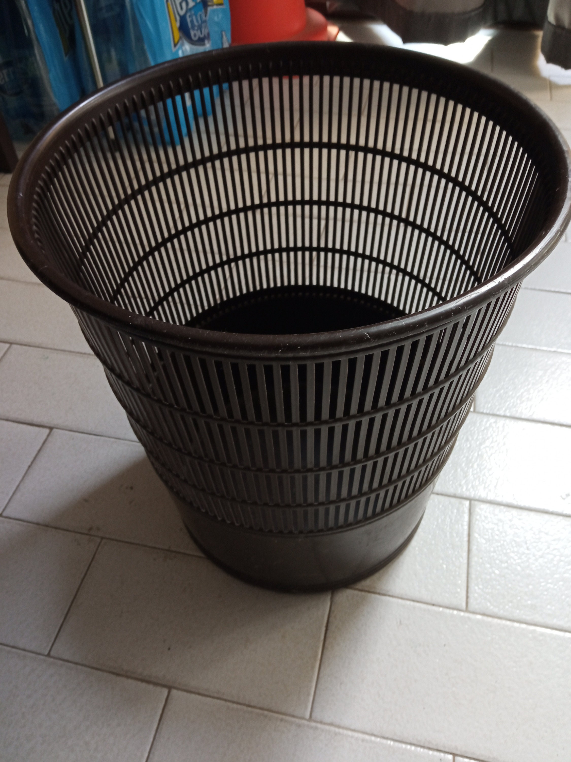 Corbeille à Papier Vintage Plastique Marron