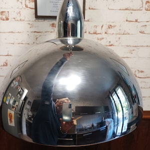 Grand Lustre Plafonnier Vintage Inox/Blanc "Maison du monde"