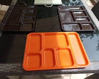 Plateau Compartimenté Orange – Plastique – Pour Gâteau, Légumes, Apéro