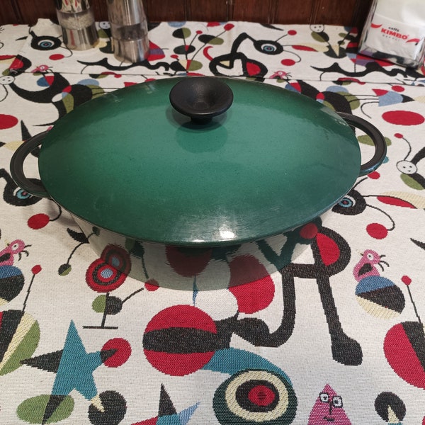 Cocotte fonte émaillée vert olive "27" MADE IN FRANCE