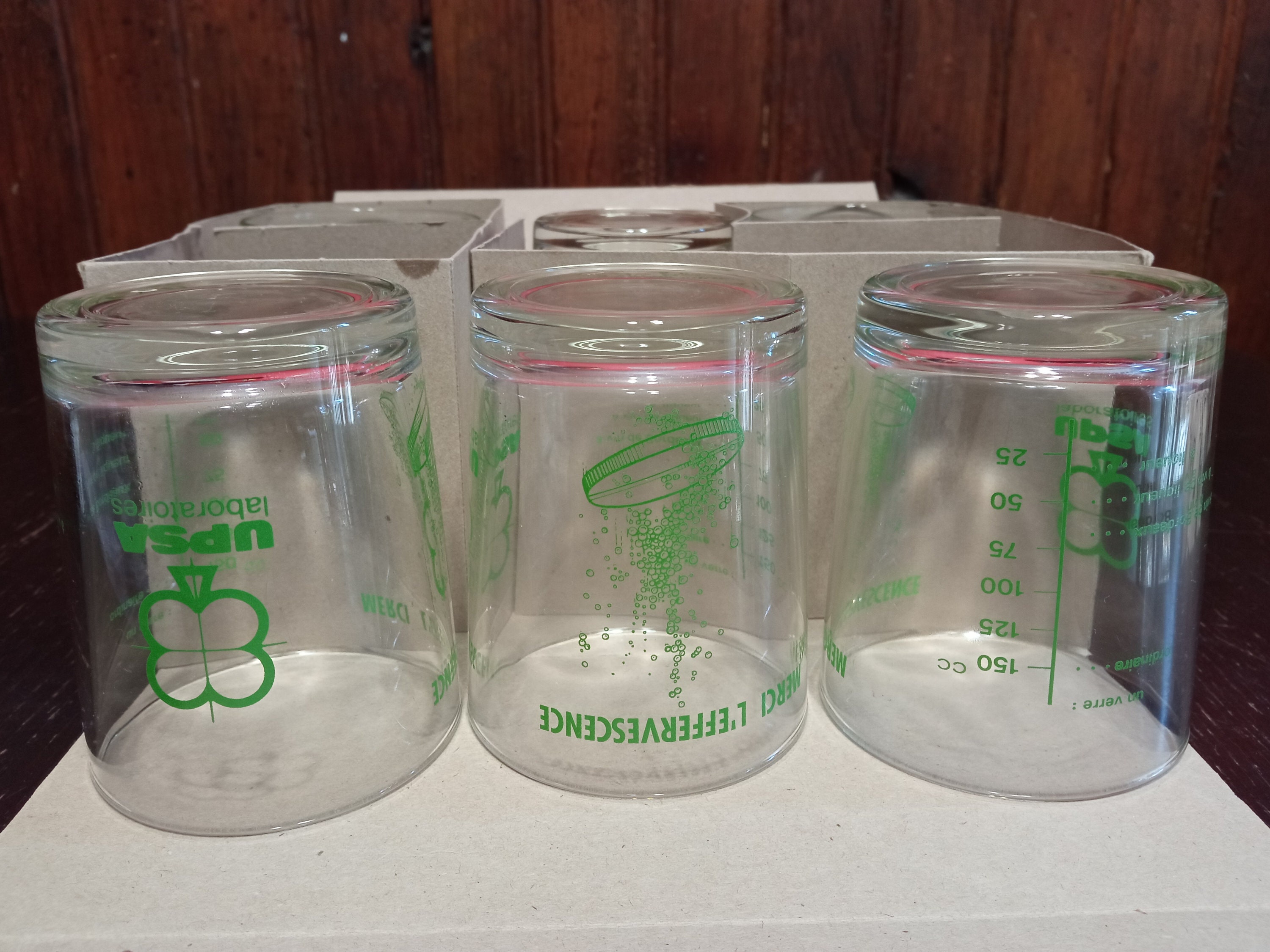 Lot de 6 Verres Publicitaire Upsa Neuf