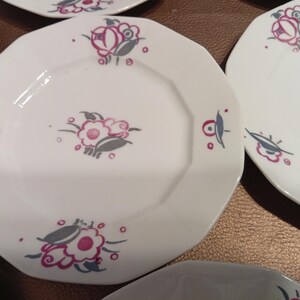 SERVICE A CAFE PORCELAINE dorée BAVARIA décor cartouches d'après