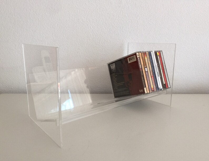Etagère sur pied plexiglass Cube années 70