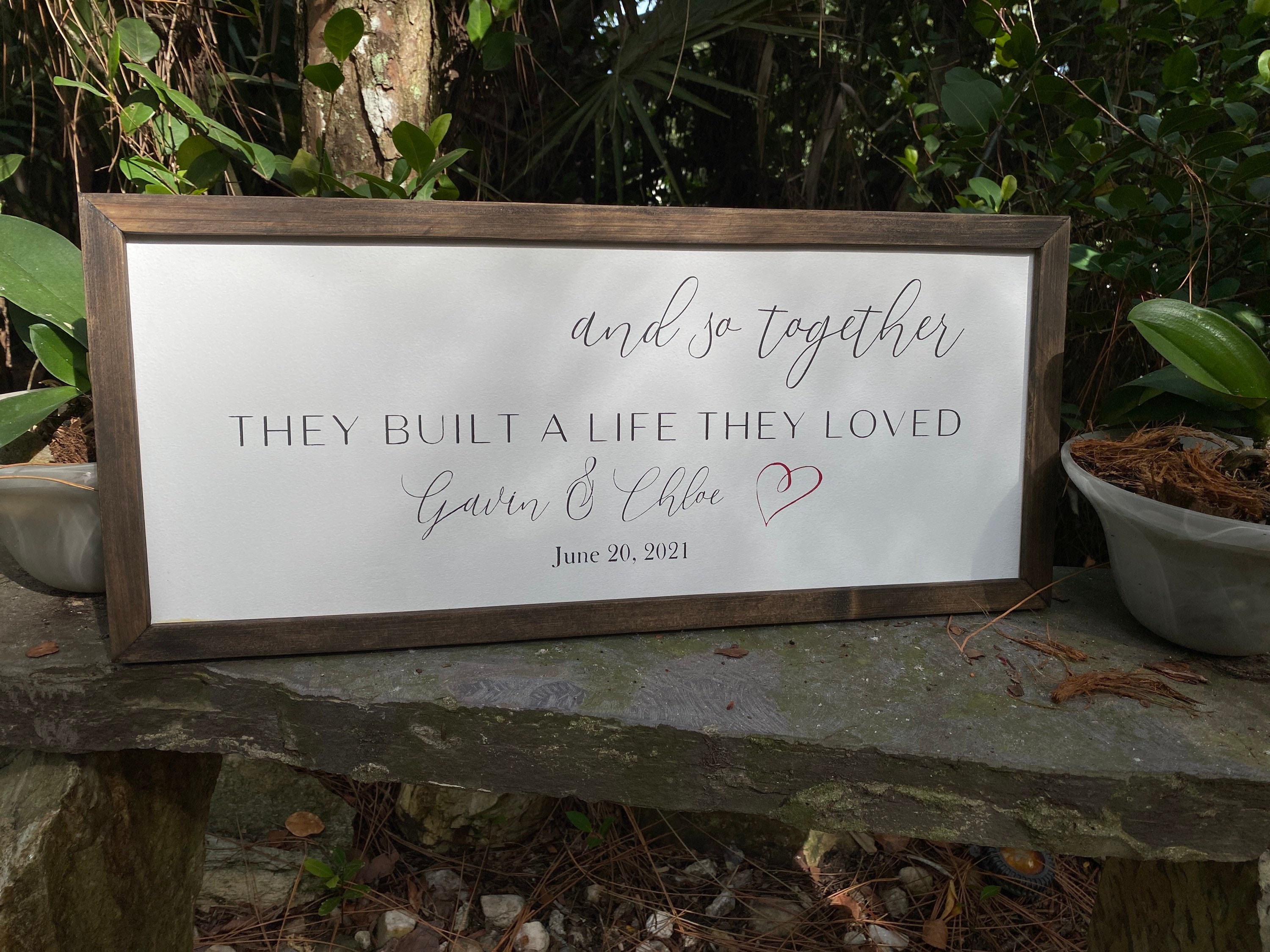 And so together they built a life they loved sign bedroom | Etsy