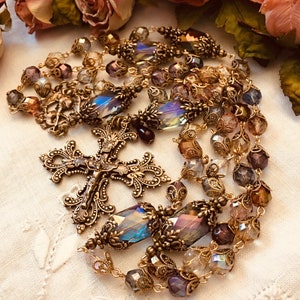 ROSARY ~ 5-decade Rosary ~ St. Michael the Arch Angel ~ Heirloom Quality ~ Handmade ~