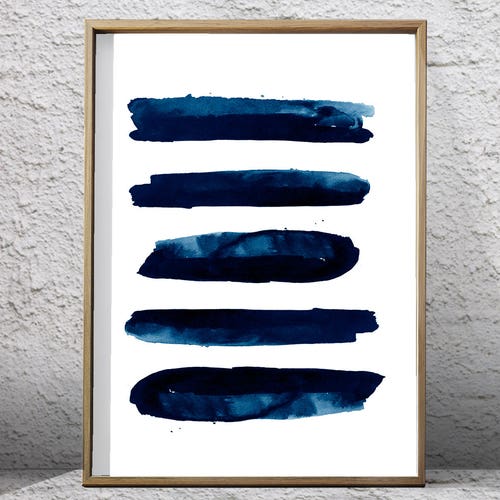 Blue Abstract Digital Downloadable Print