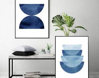 Navy wall art | Etsy