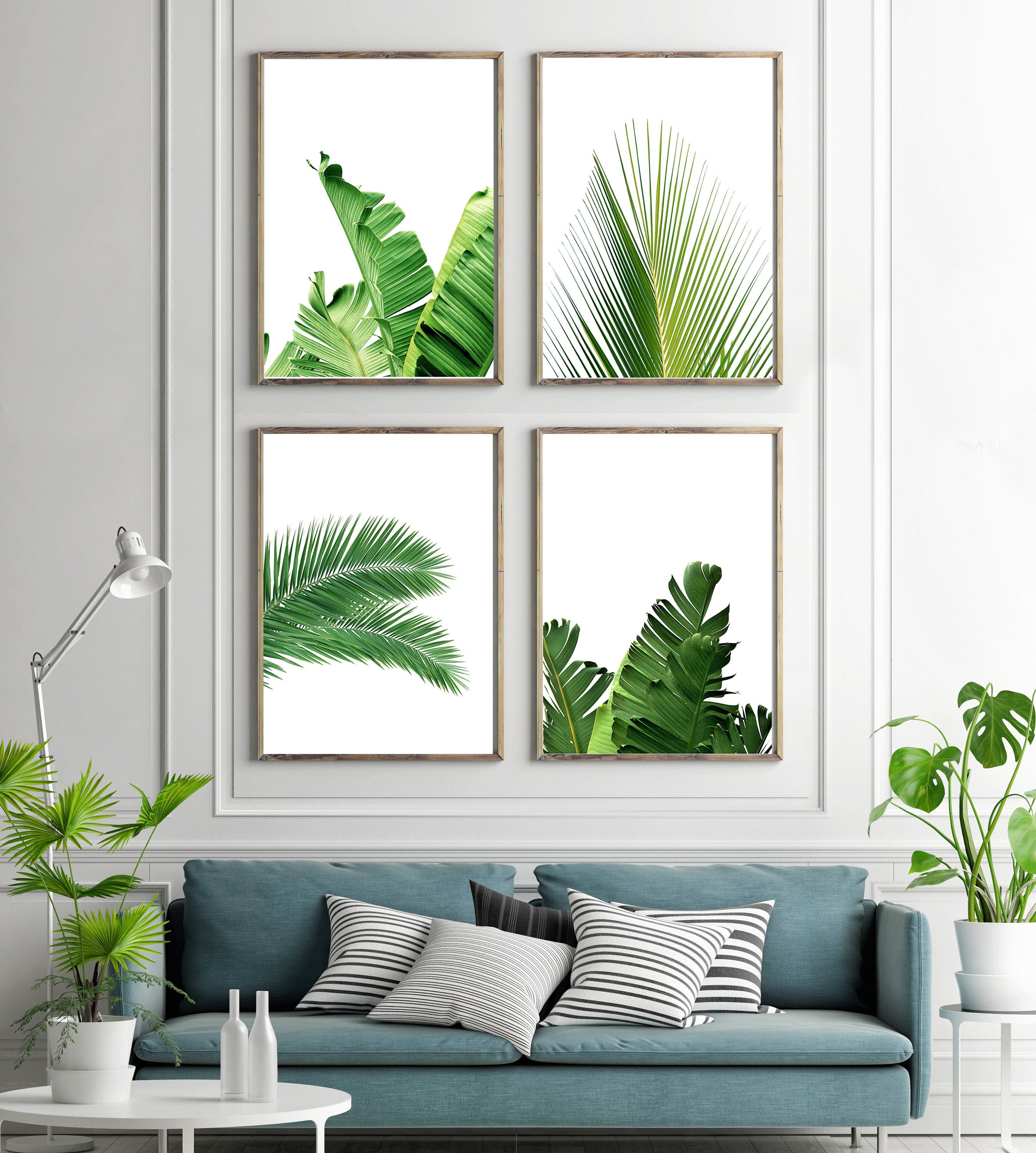 Green Wall Art Minimalist Posters Palm Leaf Banana Leaf Tropical Wall Art Nordic Nature Prints Leaf Prints Set Set Of 4 Tropical Leaves Prints Art Collectibles Kientructhanhdat Com