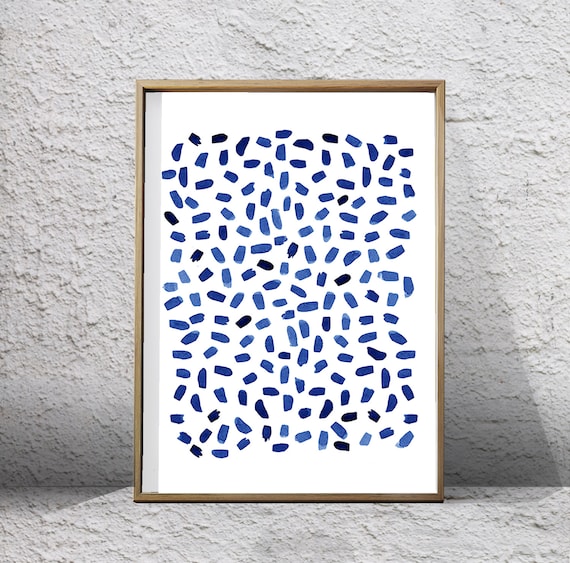 Modern navy blue white watercolor paint splatters  Tapestry for Sale by  Kicksdesign