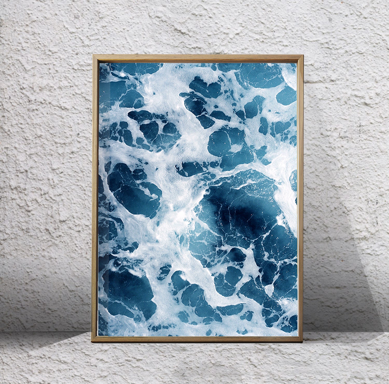 Wandbild ‚Blauer Strand‘ – Leinwanddruck Mit Meeresmotiv Für Wohnzimmer & Mehr