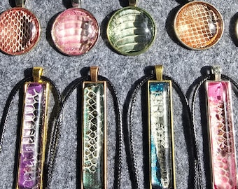 Snake skin pendant