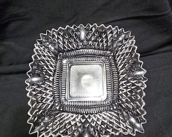 Vintage Indiana Glass Decorative Glass Candy Dish or Trinket Dish, Chateaucore, Cottagecore