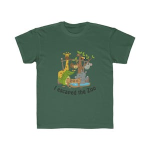 I Escaped the Zoo Kids Regular Fit Tee, Zoo Crew shirt, Zoo field trip shirt, birthday group shirt