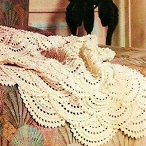 Crochet Sea Shell Afghan Pattern, Vintage Clam Stitch (PDF Pattern)