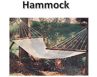 Hammock Crochet Pattern Summer Camping Hanging Hammock Handmade Bohemial rest place woods Calming Peaceful Sleep Outdoor Home Decor pdf