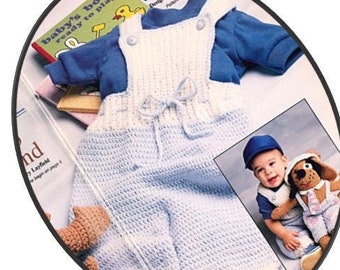 Crochet Baby Jumper Pattern Bib Overall Pants Suit Size 6 to 18 Months Baby Boy Baby Girl Birthday Gift Vintage Digital Tutorial Pdf X_Mas