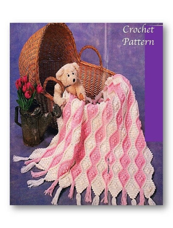 Baby Blanket PATTERN Crochet Popcorn Diamond Baby Boy Baby Etsy