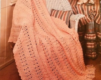 Shell Blanket PATTERN Crochet Vintage Afghan Throw Decor Bed Cover Wedding Gift X Mas Housewarming Digital Tutorial Instant Download Pdf