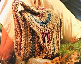 Crochet Bohemian Bag Pattern: Jute Macrame Vintage Tote (Digital PDF)