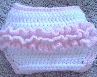 Modello per copripannolino all'uncinetto con volant, idea regalo per baby shower (PDF digitale)