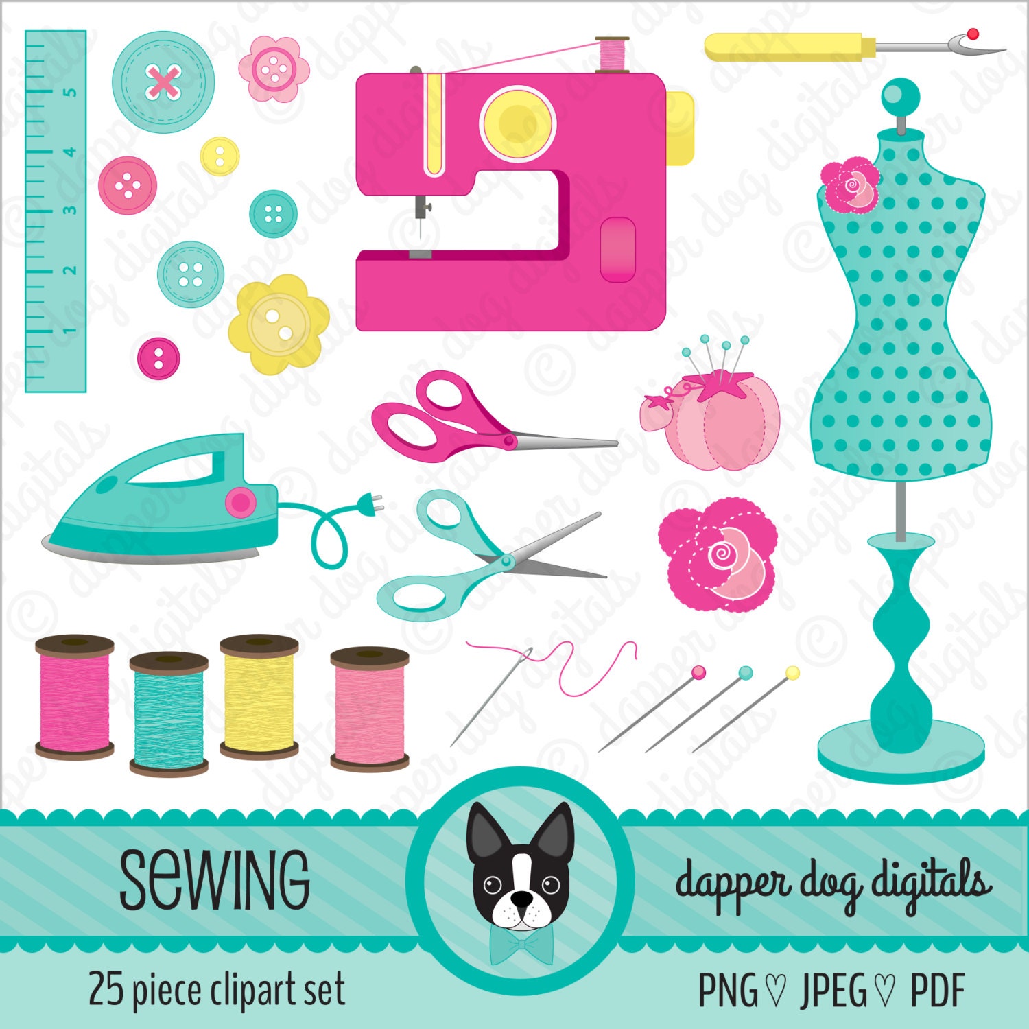 Sewing Clipart Commercial Use Clip Art Graphics