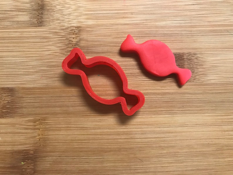3D Printed 046 Fondant Cutter Candy with Wrapper Cookie Cutter