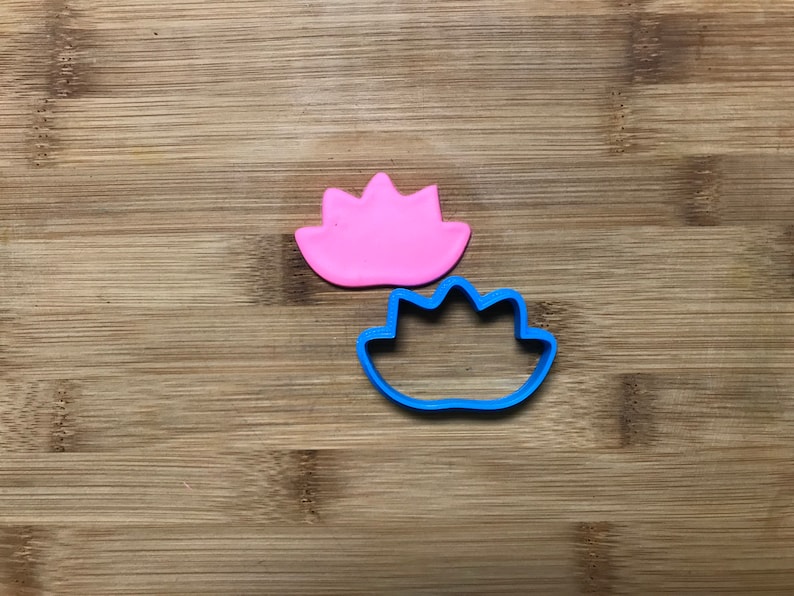 377 Fondant Cutter 3D Printed Lotus Flower 2 Cookie Cutter