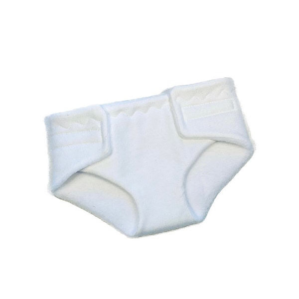 Doll Diapers - Gender neutral - White doll diaper - baby doll diaper