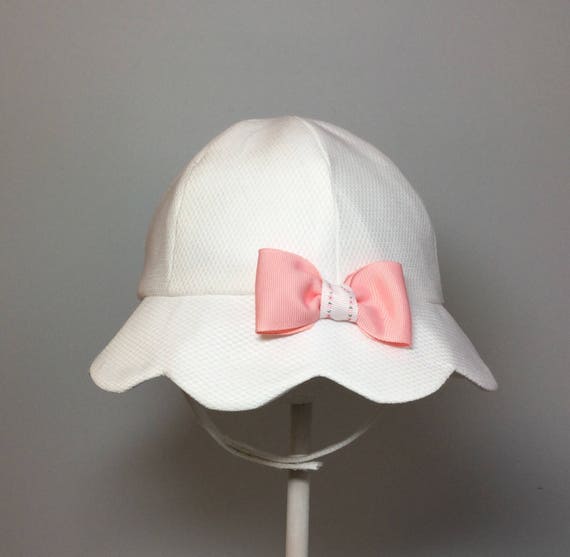 baby girl sun hat with chin strap
