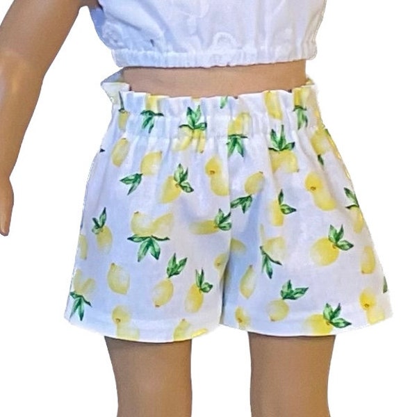 18 inch doll clothes - 18 inch doll paper bag shorts  - 18 inch doll shorts -