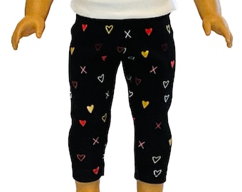 Vêtements pour poupée 18 pouces - Poupée - Leggings pour poupée 18 pouces - Collants noirs et dorés