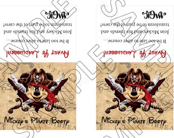 Print & Cut Customized Pirate Theme Gift Tags **PRINT AT HOME**