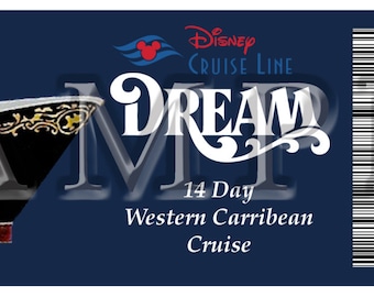 Novelty Boarding Pass for Cruise Gift Giving **Printed & Shipped**