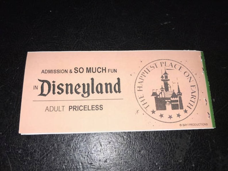 NOVELTY Disneyland Classic Ticket Coupon Book Etsy