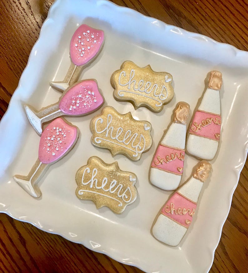 champagne glass cookies champagne