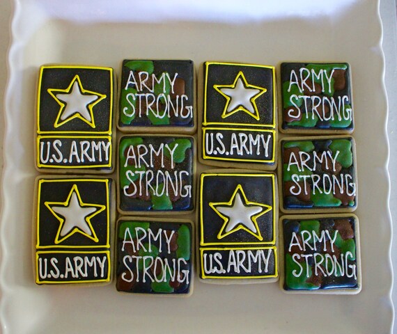 Army Cookies USMA Cookies Soldier Cookies Camouflage Etsy
